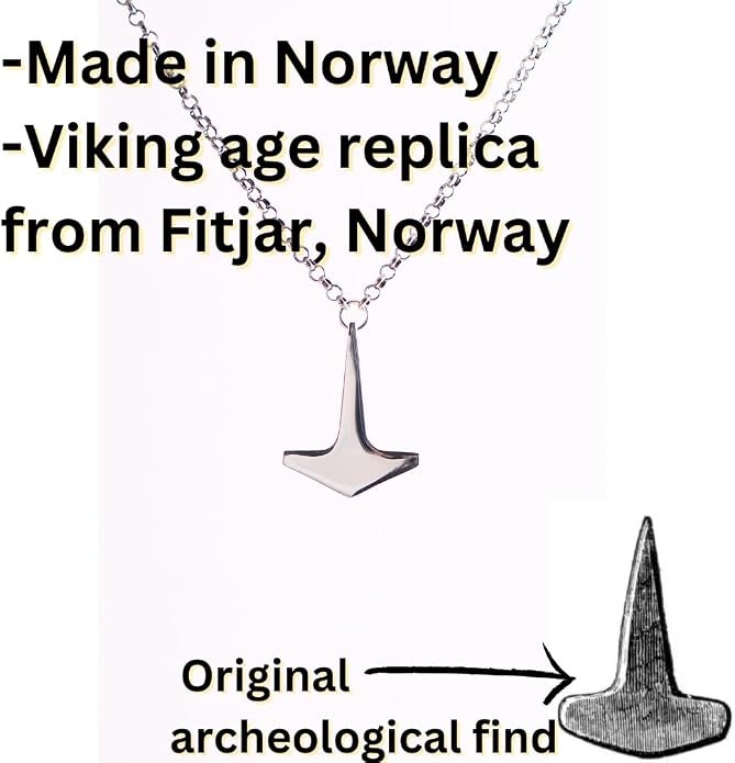 Made in Norway Thor's Hammer Necklace Fitjar Museum Replica Mjolnir