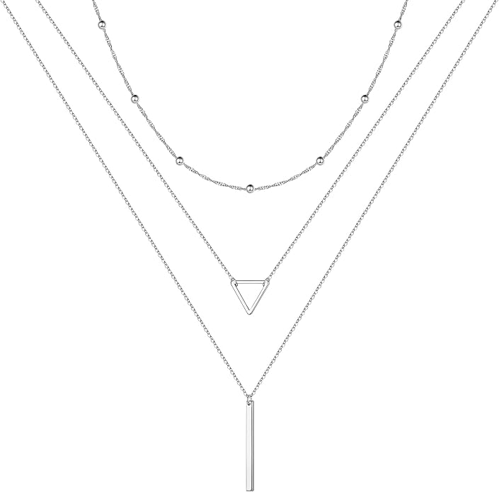 Turandoss Gold Layered Necklaces for Women - 14K Gold Plated Handmade Multilayer Bar Pearls Coin Disc Moon Butterfly Medallion Adjustable Dainty Layered Choker Necklaces for Women Jewelry