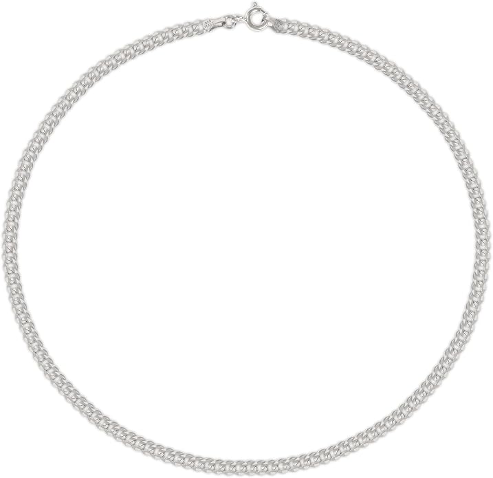 Savlano 925 Sterling Silver Solid Italian Figaro, Rope,Herringbone, Curb, Ball Bead, Snake, Mariner Chain Anklet for Women, Comes in 0.8mm - 5mm With Gift Box