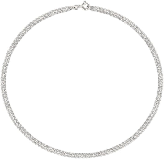 Savlano 925 Sterling Silver Solid Italian Figaro, Rope,Herringbone, Curb, Ball Bead, Snake, Mariner Chain Anklet for Women, Comes in 0.8mm - 5mm With Gift Box