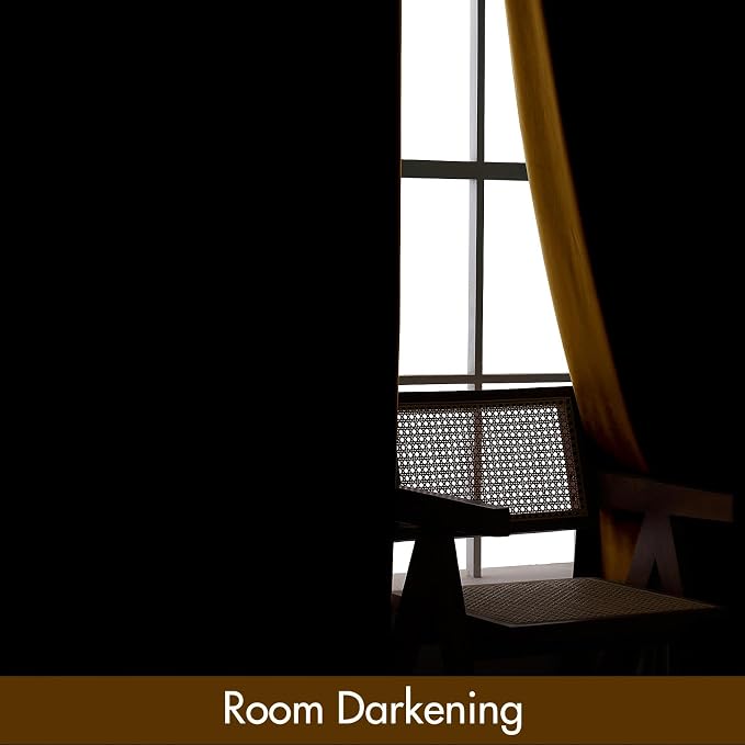 MIULEE Golden Blackout Velvet Curtains Drapes 84 Inch Long 52"x84" Bedroom | Luxurious Bedroom Living Room Decor, Room Darkening, Thermal Insulated, Rod Pocket Design, Super Soft Fabric