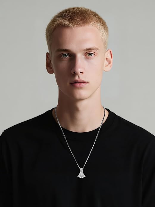Norse Viking Thor Hammer Necklace 925 Sterling Silver Nordic Mjolnir Necklace Viking Talisman Jewelry Gift for Men