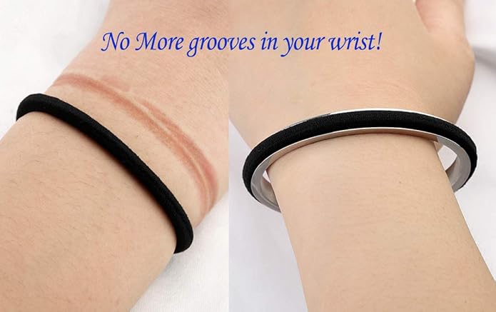Zuo Bao Stainless Steel Bracelet Grooved Cuff Bangle for Women