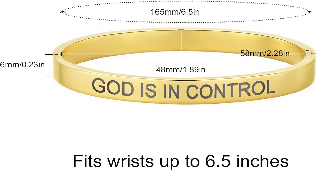 Inspirational Christian Bracelet for Women, Oval Engraved Bible Verse Love Bangle Cuff, Faith Scripture Jewelry, Religious Encouragement Gift for Mom Daughter Sister Friend