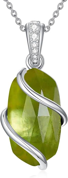 HPQQ Necklace for Women 925 Sterling Silver Dainty Gemstone Pendant Fine Jewelry Birthday Mothers Day Gifts for Mom Wife Her