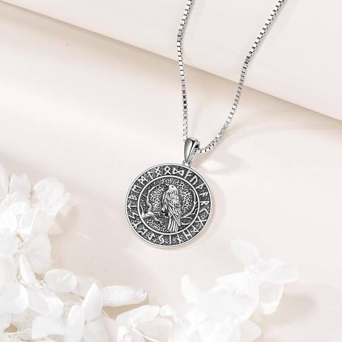 Anchor/Thors Hammer/Arrowhead/Wolf/Raven Necklace for Men 925 Sterling Sliver Jewelry Graduation Gifts for Men Women