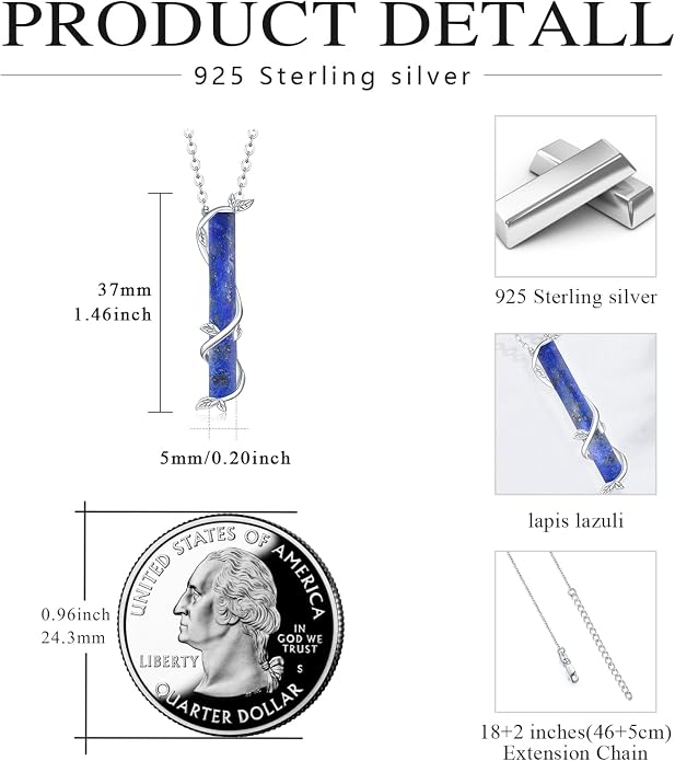 Bar Opal Leaf Necklace For Women S925 Sterling Silver White Opal Pendant with Leaf Charm Bar Pendant Jewelry Gift For Mom Daughter Wife