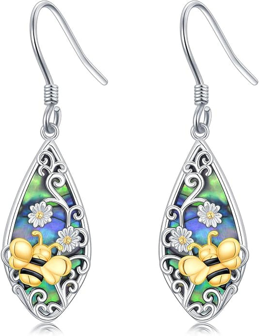 Seiyang Dangle Earrings 925 Sterling Silver Animal/American Flag/Turquoise Dangle Drop Earrings Jewelry Gifts for Women