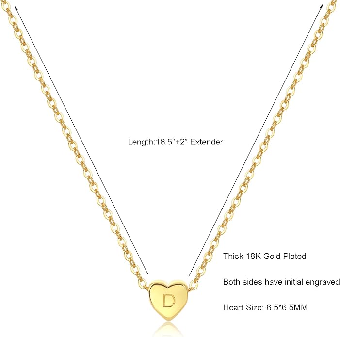Tiny Gold Heart Choker Necklace,Dainty Cute Initial Heart Pendant Necklace,Rose Necklace,Layered Heart Necklaces for Women,Christmas Gift