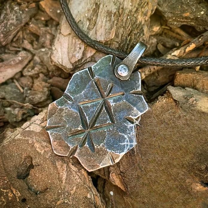 Protection Rune, Forged Iron Rune, Viking Rune, Rune Pendant, Bind Rune Pendant, Nordic Necklace Jwelery