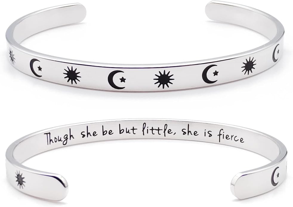 Dczosily Inspirational Bracelets for Women Stainless Steel Cuff Bracelet Engraved Jewelry Motivational Bangles Personalized Gifts for Best Friend/Mom