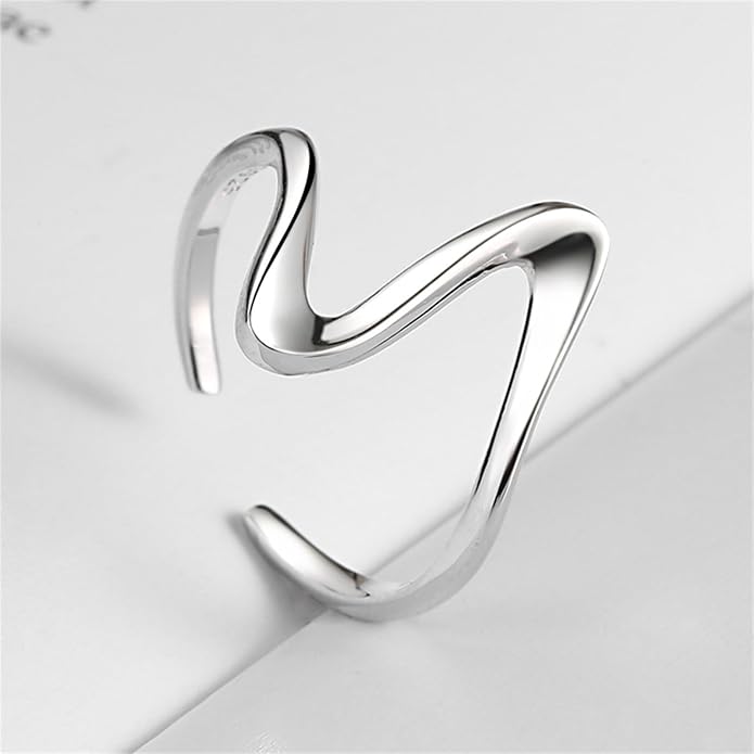YBMYCM 3-10Pcs Dome Rings Set Chunky Gold Ring for Women Men 14k Gold Plated Thick Adjustable Statement Ring Gold/Silver