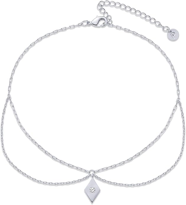 PAVOI 14K Gold Plated Anklet for Women - Trendy Link Chain Ankle Bracelet Summer Jewelry - Boho Dainty Anklets with Cubic Zirconia, Beaded, Evil Eye, Star, Station, Pearls Adjustable Gold Jewelry