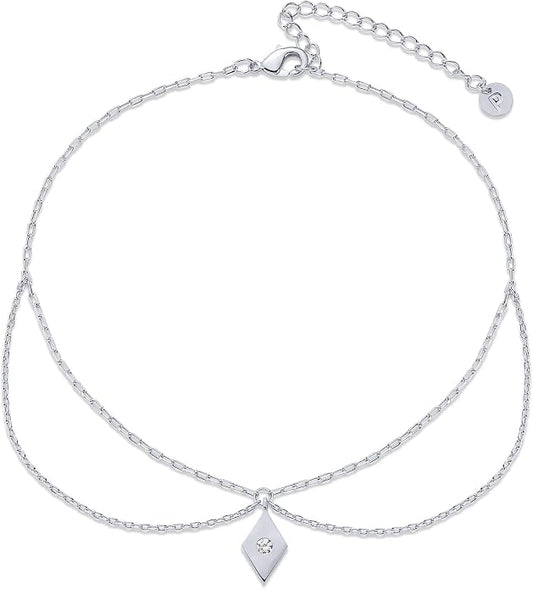 PAVOI 14K Gold Plated Anklet for Women - Trendy Link Chain Ankle Bracelet Summer Jewelry - Boho Dainty Anklets with Cubic Zirconia, Beaded, Evil Eye, Star, Station, Pearls Adjustable Gold Jewelry