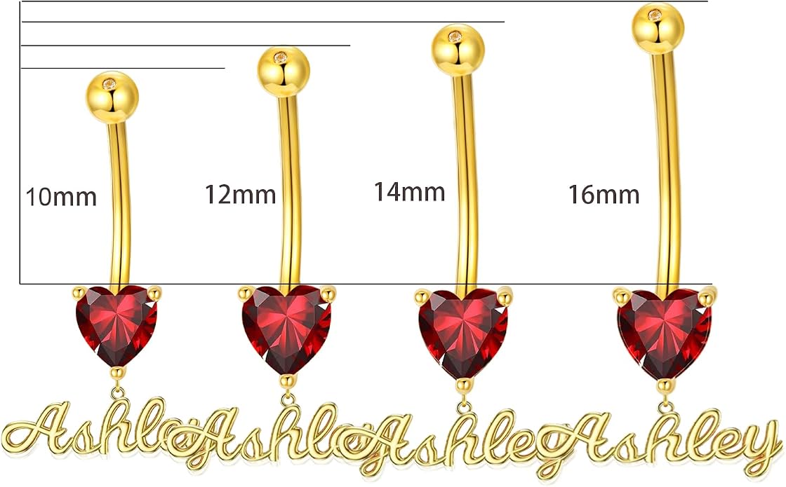 Sterling Silver 14G Belly Button Rings Cross/Cat/Butterfly/Cow/Skull/Birthstone Heart Navel Rings 16mm Body Piercing Jewelry for Women
