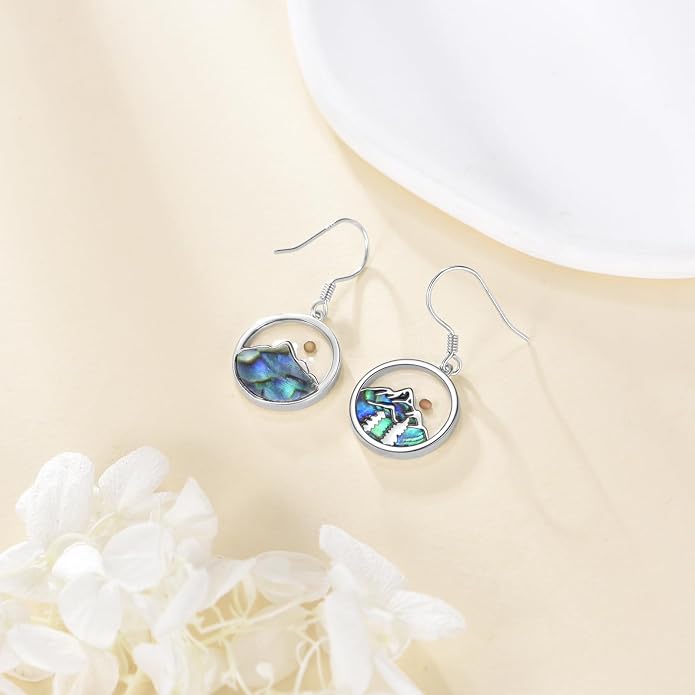 Birthstone Tree of Life Earrings for Women 925 Sterling Silver Life Tree Dangle Earrings Jewelry Gifts