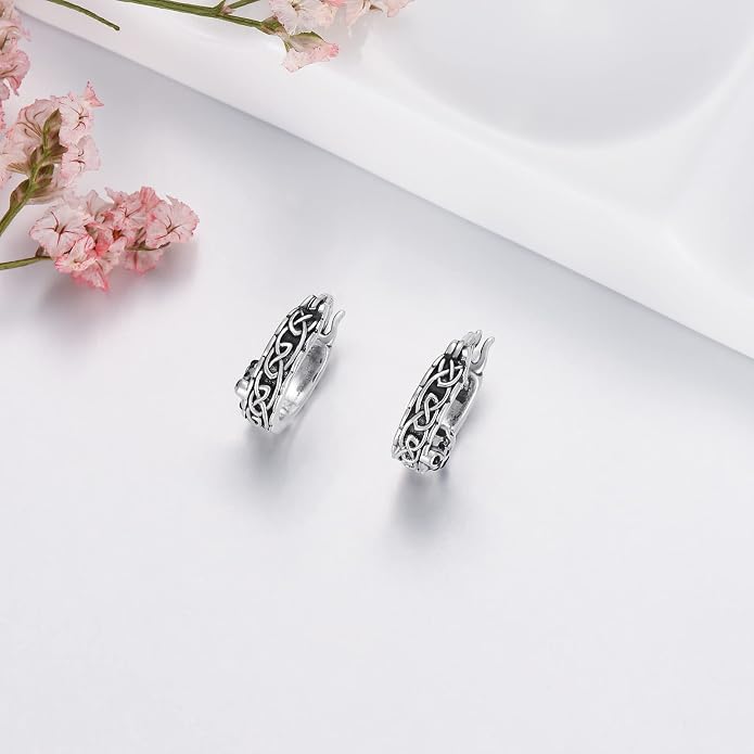 PROESS Sword/Lotus/Hummingbird/Squirrel/Cow Earrings Skull Stud Earrings 925 Sterling Silver Earrings Birthday Christmas Jewelry Gifts for Women Men