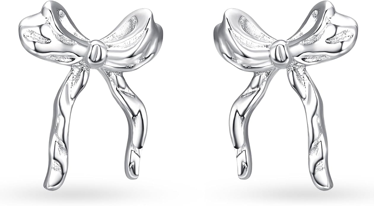 Palpitate Bow Earrings 925 Sterling Silver Women's Earrings Bow Jewelry Birthday Anniversary Christmas