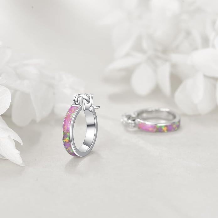 Sterling Silver Hoop Earrings Small Hoop Sun/Leaf/Triangle Huggie Earrings for Women Hypoallergenic