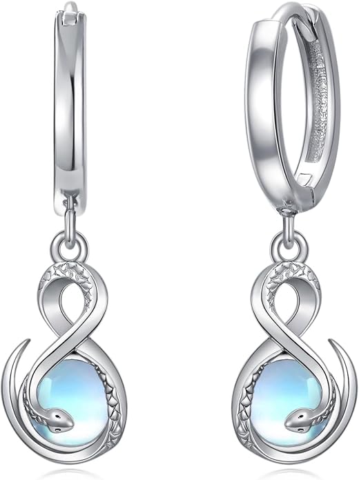 Dorunmo Moonstone Dangle Drop Earrings s925 Sterling Silver Leverback Earrings Filigree Moonstone Jewelry Birthday Gifts for Women