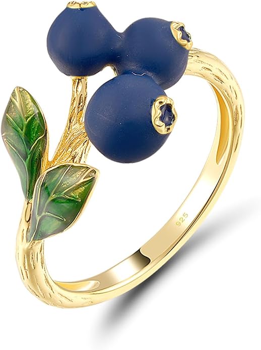 Santuzza 925 Sterling Silver Enamel Flower Ring for Women