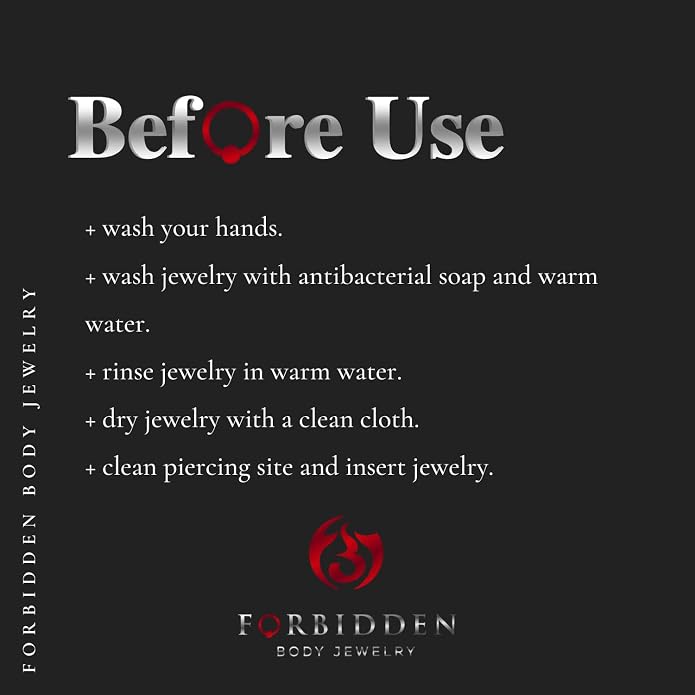 Forbidden Body Jewelry 16G-18G Internally Threaded Solid Titanium Tragus/Helix Earring/Labret Stud with CZ Ball Top