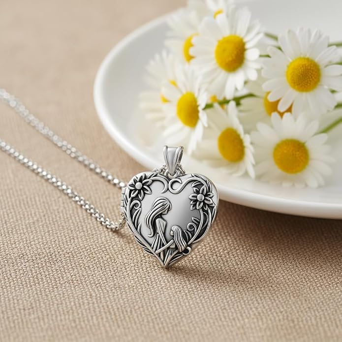 925 Sterling Silver Necklace for Men Women, Birthday Keepsake Jewelry Gifts for Mom Dad Friend