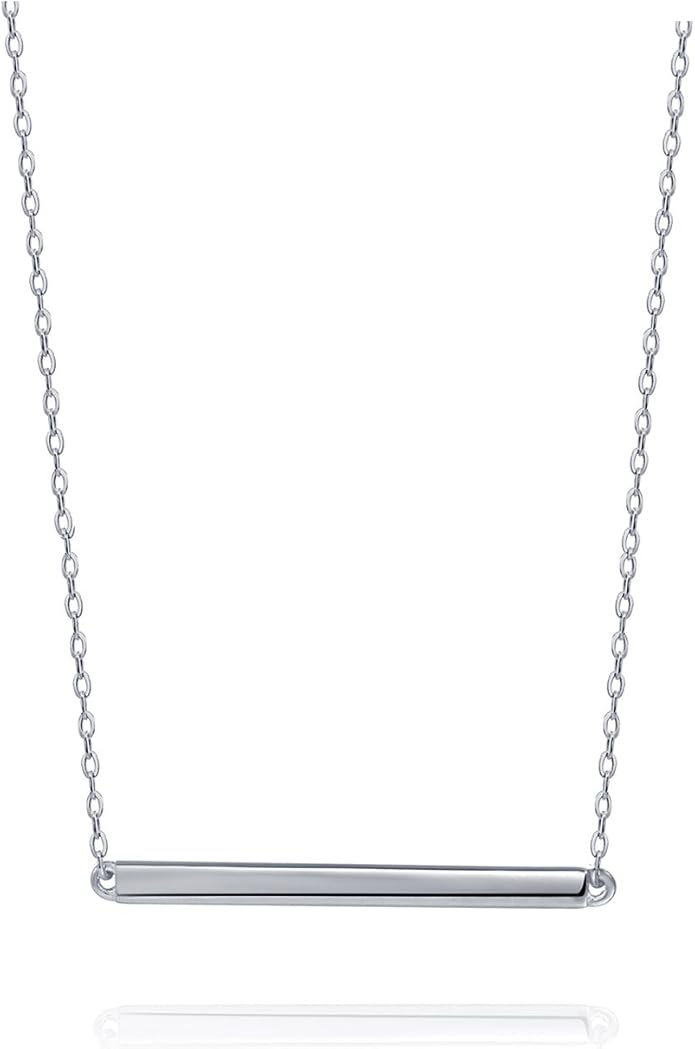 S.Leaf Gold Dainty Pendant Necklaces for Women Sterling Silver Gold Plated Layered Horizontal Vertical Bar Star Starburst Moon Cubic Zirconia Lariat Necklace for Women Trendy Gifts