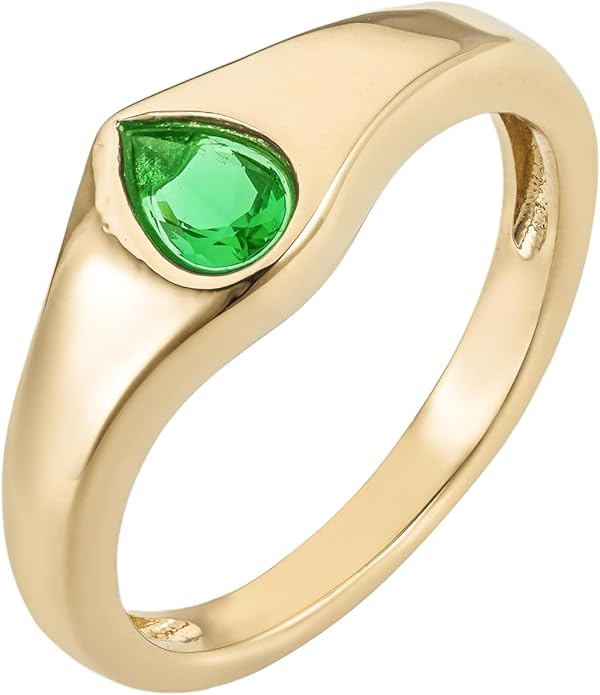 Faire de la Mode Waterproof Statement Chunky Ring in 14k Gold Plated Stainless Steel