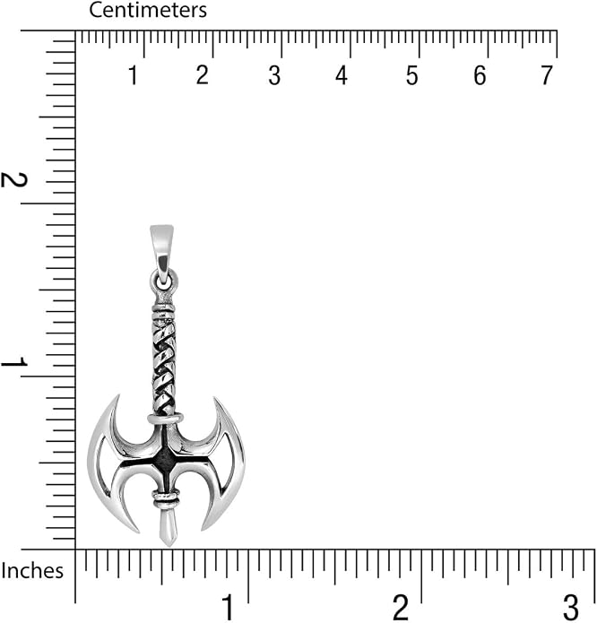 WithLoveSilver 925 Sterling Silver Viking Battle Axe Pendant