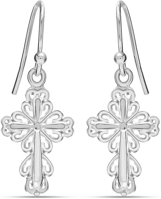Charmsy 925 Sterling Silver Light-Weight Antique Filigree Teardrop Drop Earrings for Women