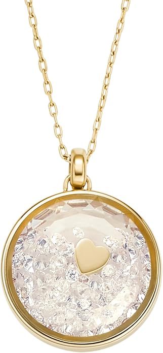 Fossil Women's Gold-Tone Stainless Steel Pendant Chain Necklace for Women