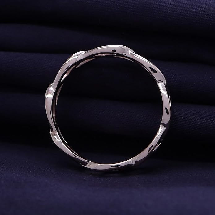 AFFY Celtic Knot Eternity Wedding Band Ring for Women, 14K Gold Plated 925 Sterling Silver, Engagement Promise Ring, Unique Celtic Jewelry Gift