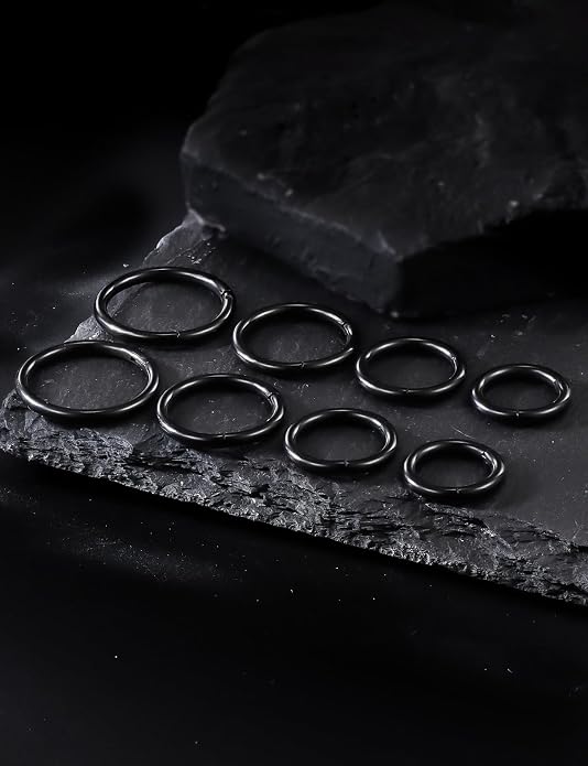 20G 18G 16G 14G 12G 10G 8G 6G Nose Rings Hoops 316l Surgical Steel Clicker Septum Lip Ring Tragus Helix Daith Rook Conch Snug Cartilage Lobe Earrings Hoop Piercing Jewelry For Women Men