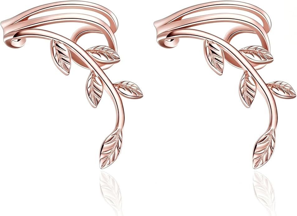 POPLYKE 925 Sterling Silver Ear Cuff Earrings for Women Climber Earrings No Piercing Jewelry Gift for Women