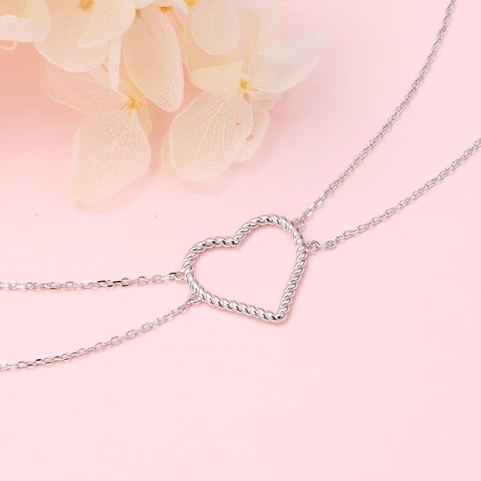 DAOCHONG S925 Sterling Silver Choker Short Necklace Pendant for Women Jewelry Gift