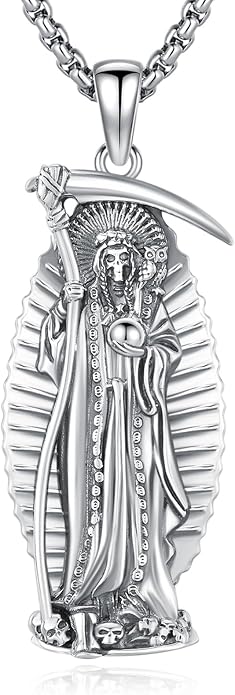 Pentagram/Celtic Knot/Witches Knot/Santa Muerte/Triple Moon Goddess/Baphomet/Hecate Necklace Sterling Silver Magic Wiccan Amulet Pagan Jewelry for Women Men