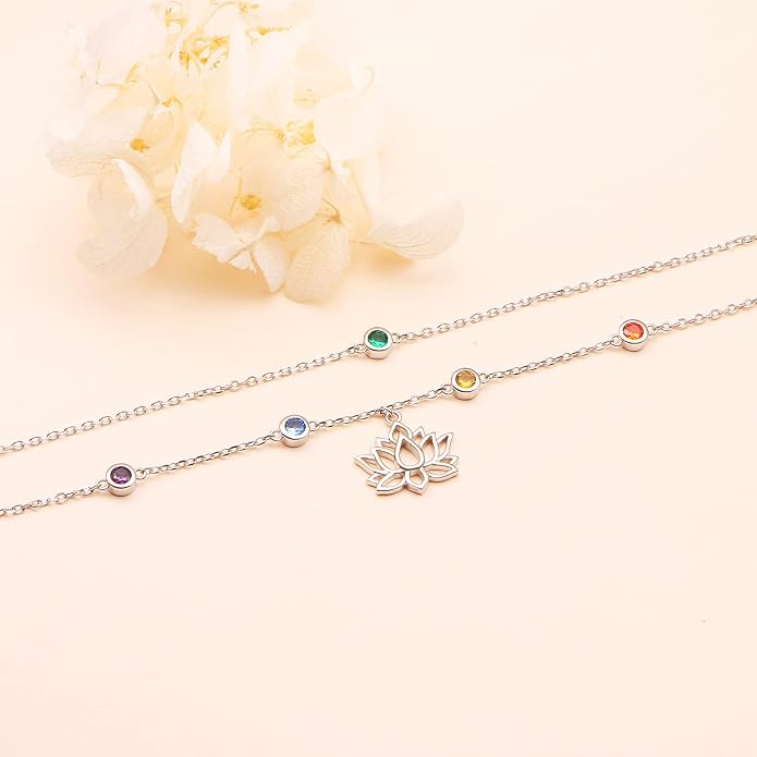 Yearace Anklet for Women S925 Sterling Silver Adjustable Foot Beaded Chain Lotus Flower Claddagh Dragonfly Witches Knot Ankle Bracelet Summer Beach Anklets Jewelry Gift