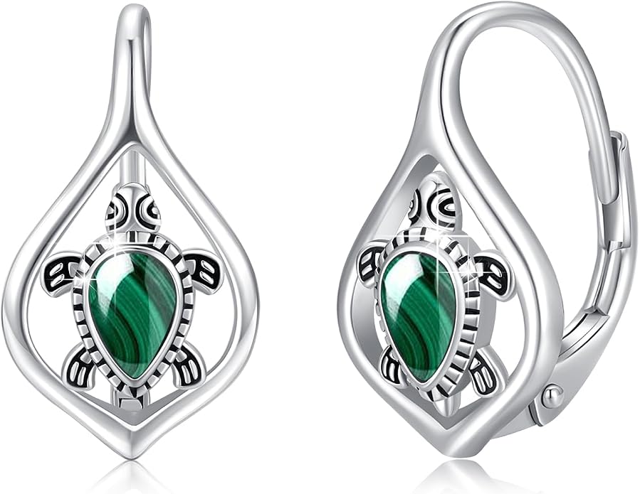 Cute Animal Leverback Earring 925 Sterling Silver Summer Bohemia Beach Theme Earrings for Women