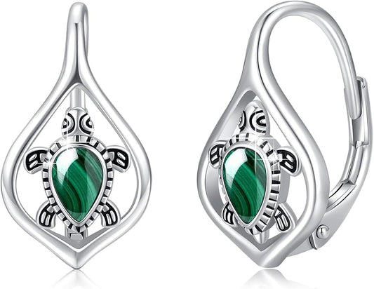 Cute Animal Leverback Earring 925 Sterling Silver Summer Bohemia Beach Theme Earrings for Women