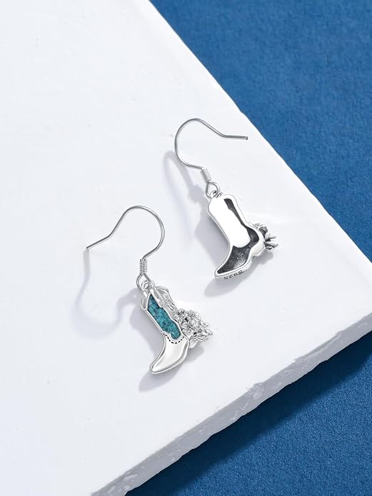 Dorunmo 925 Sterling Silver Western Dangle Earrings for Women Bohemian Earrings Hypoallergenic Christmas Jewelry Gifts for Women