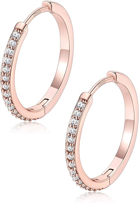 FaithHeart 925 Sterling Silver Post Huggie Hoop Earrings for Women, Silver Small Hoop Earring, Hypoallergenic Cartilage Earrings for Women