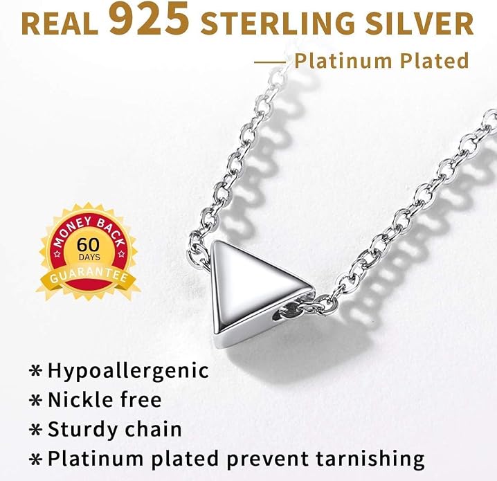 ChicSilver 925 Sterling Silver Cross/Heart/Butterfly/Star/Moon Necklace for Women, Hypoallergenic Dainty Small Silver Pendant Necklaces (with Gift Box)