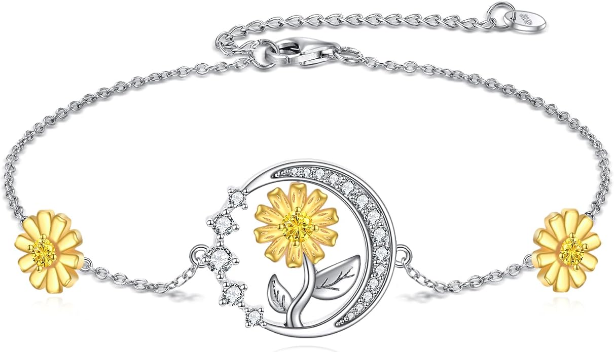 VONALA Witches Knot/Compass/Dragonfly/Clover Bracelet Sterling Silver Adjustable Charm Bracelet Summer Beach Foot Chain Jewelry for Women Gifts