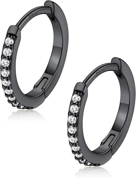 FaithHeart 925 Sterling Silver Post Huggie Hoop Earrings for Women, Silver Small Hoop Earring, Hypoallergenic Cartilage Earrings for Women