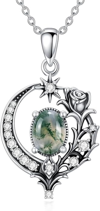 PELOVNY Celtic Knot Necklaces for Women 925 Sterling Silver Gemstone/Birthstone Teardrop Infinity Necklace Irish Celtic Pendant Jewelry Gifts for Mom Daughter Wife