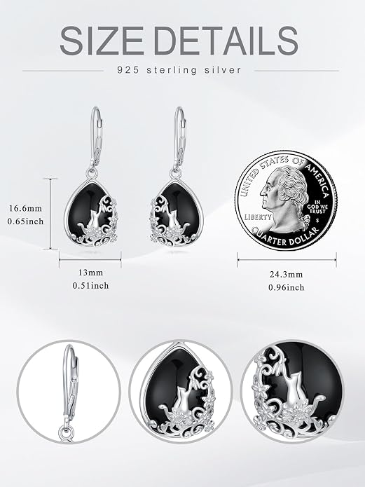 Dorunmo 925 Sterling Silver Western Dangle Earrings for Women Bohemian Earrings Hypoallergenic Christmas Jewelry Gifts for Women