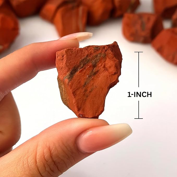 Large 1.25-2.0” Natural Red Jasper Raw Crystals Stones for Meditation, Chakra, Reiki, Crystal Grid, Energy Work, Wire Wrapping, Tumbling & Spiritual Home Decor
