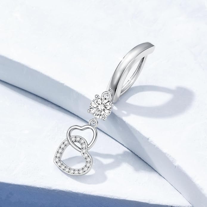 Butterfly Cross Shark Belly Button Ring 925 Sterling Silver Clicker Belly Rings Dangle Navel Ring Hypoallergenic Navel Piercing Belly Piercing Jewelry Gifts for Women