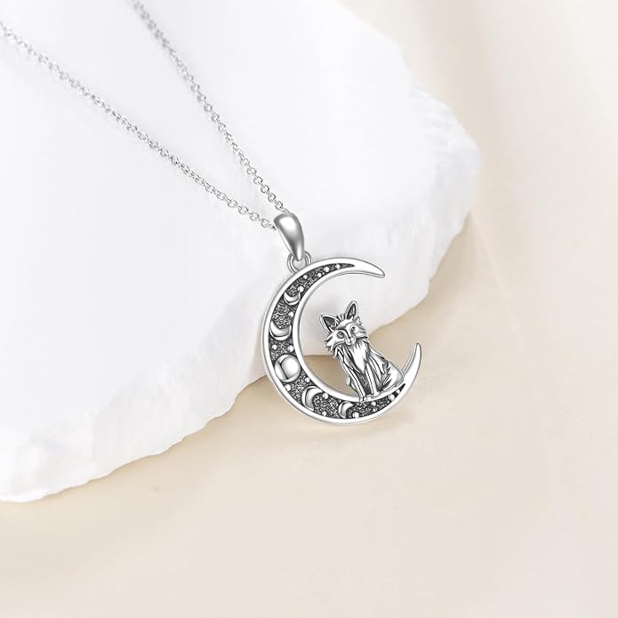 Sun and Moon Necklace 925 Sterling Silver Sun Moon Pendant Gemstone Jewelry Gifts for Women